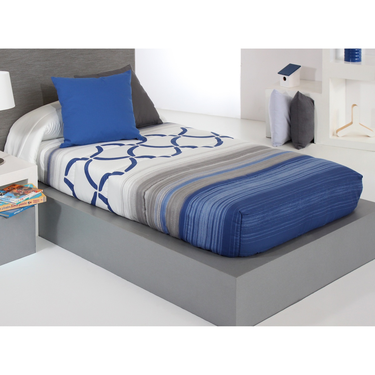 Edredón Ajustable Twist Azul